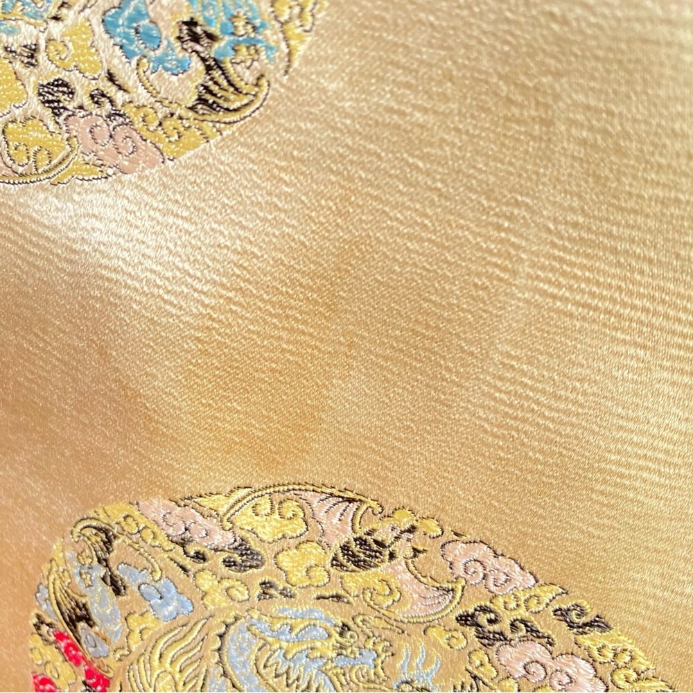 VINTAGE WINDSOR TAILOR GOLD CHINESE DRAGON PRINT BUTTON UP JACKET - Picture 10 of 15